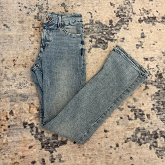 Express Light Blue Women's Straight Leg Jeans - Picture 1 of 9